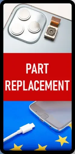 Phone part replacement — battery, charge port, camera