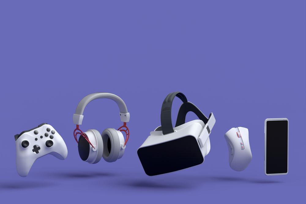Game controller, headphones, VR headset and phone