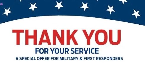 Military & First Responders Discount 10%OFF